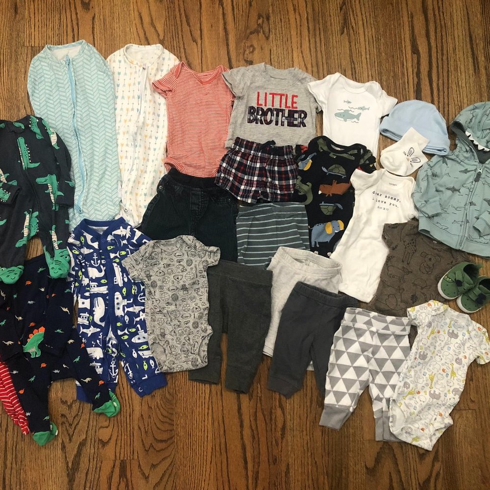 Newborn baby boy clothing bundle